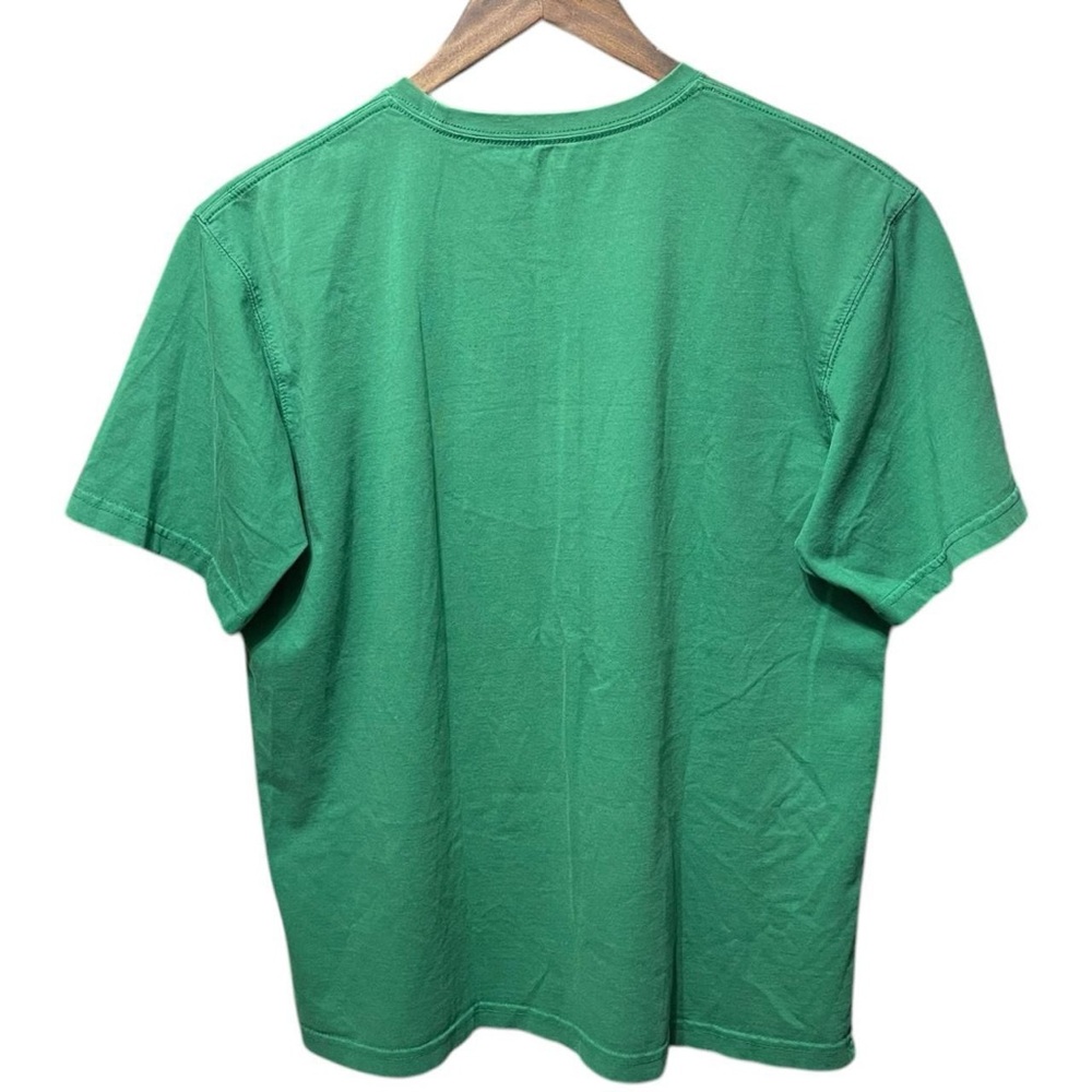 plain blank green L.L. Bean short sleeve crewneck casual work T-shirt tee top - Picture 5 of 6